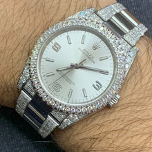 Load image into Gallery viewer, 36mm Rolex Watch with Stainless Steel Oyster Diamond Bracelet (silver dial, diamond dial)