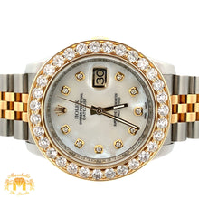 Load image into Gallery viewer, 36mm Rolex Datejust Watch with Two-Tone Jubilee Bracelet (extra large custom diamond bezel)