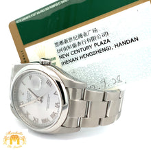 Load image into Gallery viewer, 36mm Rolex Watch with Stainless Steel Oyster Bracelet (silver dial, engraved model)