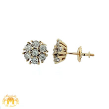 Load image into Gallery viewer, 4 piece deal: 41mm Iced out 18k Gold Rolex Watch with Two-Tone Jubilee Bracelet +  Two-tone Gold Twin Squares Cuff Diamond Bracelet + Flower Diamond Earrings Set + Gift from Marchello the Jeweler