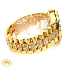 Load image into Gallery viewer, 36mm 18k Yellow Gold Rolex Day-Date Diamond Watch (quick-set)
