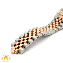 Load image into Gallery viewer, Full factory 36mm Rolex Watch with Two-Tone Jubilee Bracelet (Mother of pearl (MOP) dial with Roman numerals)