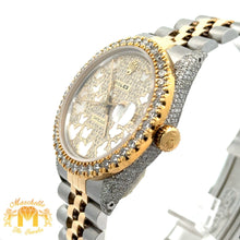Load image into Gallery viewer, 36mm Rolex Diamond Watch with Two-Tone Jubilee Bracelet (custom diamond dial, custom diamond bezel)