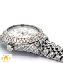 Load image into Gallery viewer, Iced out 42mm Rolex Sky-Dweller Watch with Stainless Steel Jubilee Bracelet