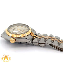 Load image into Gallery viewer, Full factory 26mm Ladies`Rolex Watch with Two-Tone Jubilee Bracelet (diamond dial, fluted bezel)