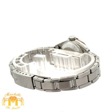 Load image into Gallery viewer, 26mm Ladies` Rolex Diamond Watch with Stainless Steel Oyster Bracelet (custom red mother of pearl diamond dial, custom diamond bezel)