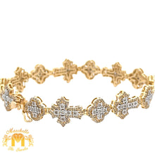 Load image into Gallery viewer, Yellow Gold & Diamond Cross Bracelet and Yellow gold & diamond  Ring