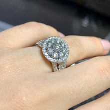 Load image into Gallery viewer, 4 piece deal: Full Factory 42mm Rolex Sky-Dweller Watch with Stainless Steel Oyster Band + 3ct Diamond & White Gold Ring + White Gold & Diamond Flower Earrings + Gift