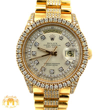 Load image into Gallery viewer, 36mm 18k Yellow Gold Rolex Day-Date Diamond Watch (quick-set)