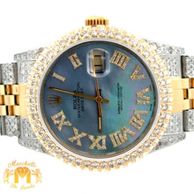 Load image into Gallery viewer, 36mm Rolex Diamond Watch with Two-Tone Jubilee Bracelet (Diamond Mother of Pearl Roman dial, diamond bezel)