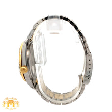 Load image into Gallery viewer, 36mm Rolex Watch with Two-Tone Oyster Bracelet (green dial with diamond Arabic numerals)