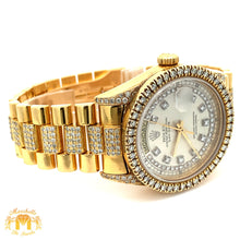 Load image into Gallery viewer, 36mm 18k Yellow Gold Rolex Day-Date Diamond Watch (quick-set)