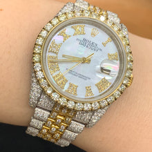 Load image into Gallery viewer, Model: 11673 Iced out 36mm Rolex Watch with Two-Tone Jubilee Bracelet