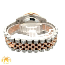 Load image into Gallery viewer, 36mm Iced out Rolex Datejust Watch with Two-Tone Jubilee bracelet