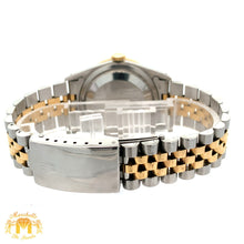 Load image into Gallery viewer, 36mm Rolex Datejust Watch with Two-Tone Jubilee Bracelet (red dial with diamond Roman numerals)