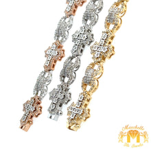 Load image into Gallery viewer, 3.24ct diamonds and gold Cross Bracelet (choose your color)
