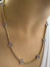 Load image into Gallery viewer, Tennis Chain and Bracelet Set, Round Diamonds