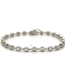 Load image into Gallery viewer, VVS/vs high clarity diamonds set in a 18k white gold Fancy Bracelet and Ring
