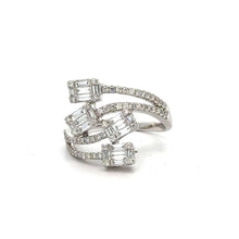 Load image into Gallery viewer, VVS/vs high clarity diamonds set in a 18k white gold Fancy Bracelet and Ring