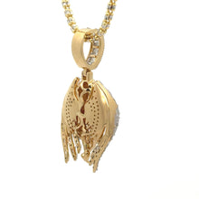 Load image into Gallery viewer, 14k yellow gold and diamond Angel Pendant and Yellow Gold Ice Link Chain