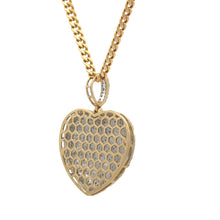 Load image into Gallery viewer, Yellow Gold and Diamond Heart Pendant and Yellow Gold Cuban Chain (VALENTINE`S DAY SPECIAL)