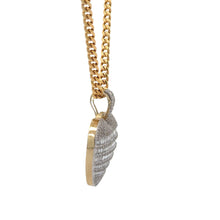 Load image into Gallery viewer, 14k Yellow Gold and Diamond Heart Pendant and Yellow Gold Cuban Chain (VALENTINE`S DAY SPECIAl)