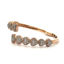 Load image into Gallery viewer, 10k gold and diamond Heart Bangle (choose your color)