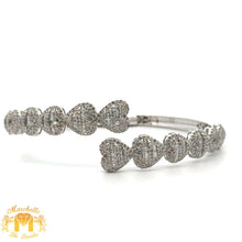 Load image into Gallery viewer, 10k gold and diamond Heart Bangle (choose your color)