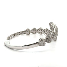 Load image into Gallery viewer, 10k gold and diamond Heart Bangle (choose your color)