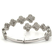 Load image into Gallery viewer, 10k gold and diamond Clover Bangle (choose your color)