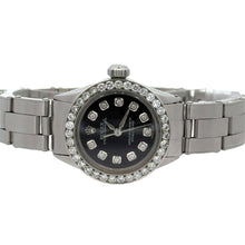 Load image into Gallery viewer, 24mm Rolex with Stainless steel oyster band + White gold and diamond Band + 14k white gold and diamond Earrings + Gift