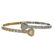 Load image into Gallery viewer, 36mm Two-tone Cartier + 14k two-tone gold and diamond twin heart Bangle