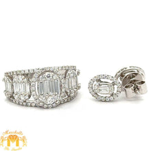 Load image into Gallery viewer, 18k white gold and diamond Ring and Earrings