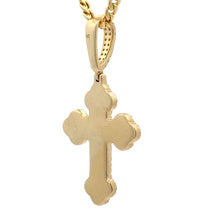 Load image into Gallery viewer, 14k gold and diamond Cross Pendant and Gold Cuban Chain (choose your color)