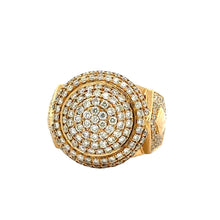 Load image into Gallery viewer, 14k Yellow Gold Men's Diamond Ring | 2.50ct Round Natural Diamonds | Free Earrings & Gift