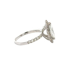 Load image into Gallery viewer, 18k white gold and diamond Engagement Ring with marquise and round diamonds