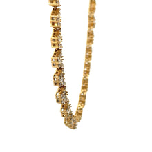 Load image into Gallery viewer, 14k yellow gold and diamond Butterfly Necklace with round and baguette diamonds