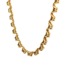 Load image into Gallery viewer, 14k yellow gold and diamond Butterfly Necklace with round and baguette diamonds