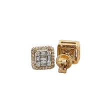 Load image into Gallery viewer, 14k yellow gold and diamond Cross Pendant + Ring + Yellow Gold and Diamond Earrings + 14k Yellow Gold chain (Father`s Day Special)