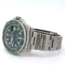 Load image into Gallery viewer, Model # 116610LV 40mm Full Factory Rolex Green Rolex Submariner (Hulk) with stainless steel oyster band