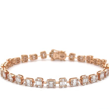 Load image into Gallery viewer, VVS/vs high clarity diamonds set in a 18k white gold Fancy Bracelet and Butterfly Ring (VALENTINE`S DAY SPECIAL)