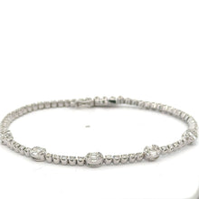 Load image into Gallery viewer, 14k white gold and diamond Fancy Bracelet and Heart Earrings (VALENTINE`S DAY SPECIAL)