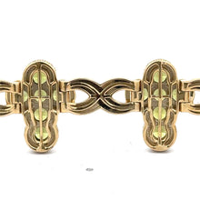 Load image into Gallery viewer, 10k yellow gold and diamond Cross Bracelet