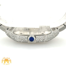 Load image into Gallery viewer, Iced Out 40mm Cartier Santos Stainless Steel Watch with 18.50ct of Diamonds (year: 2023, iced out dial, papers)