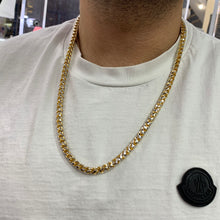 Load image into Gallery viewer, 6mm 14k Two-tone Gold Solid Prism-cut Franco Chain