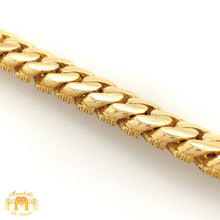 Load image into Gallery viewer, 14k Gold 16.7mm Diamond Edge Cuban Link Bracelet (VS/SI clarity diamonds)