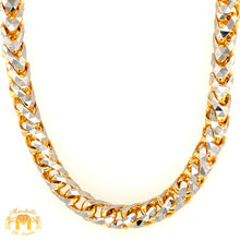 Load image into Gallery viewer, 6mm 14k Two-tone Gold Solid Prism-cut Franco Chain
