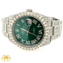 Load image into Gallery viewer, 36mm Rolex Datejust Diamond Watch with Stainless Steel Oyster Band (quick set, iced out)
