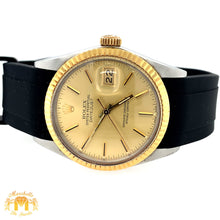 Load image into Gallery viewer, 36mm Rolex Datejust Watch with Black Rubber Band (quick set)