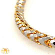 Load image into Gallery viewer, 6mm 14k Two-tone Gold Solid Prism-cut Franco Chain
